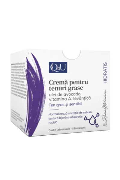 TIS Cremă Q 4 U pentru ten gras, 50 ml