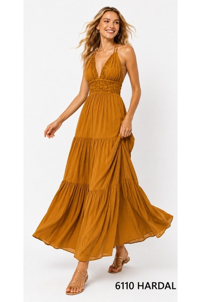 Duss 6110 Breathable Authentic Dress Made from Viscose Natural Cellulose