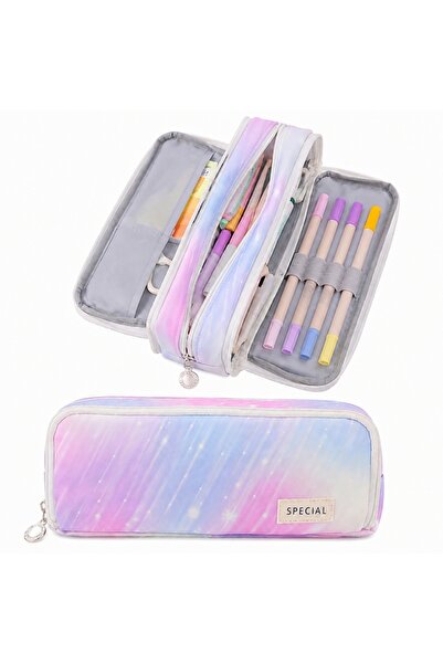 Choice Starry Pink Large Capacity Pencil Case Stationery School Supplies Penc...