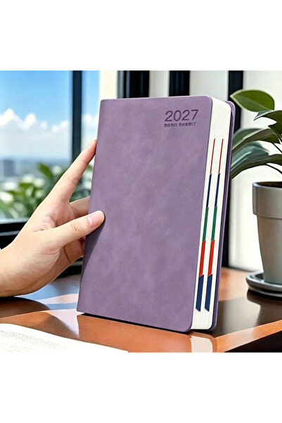Choice5 مفكرة يومية بنفسجية A5 لعام 2027، 320 صفحة، دفتر ملاحظات مع 365 يومًا...