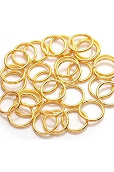 yiğit aksesuar 10 Mm Kararma Yapmaz 150 Adet Gold Küçük Metal Takı Bağlantı H...