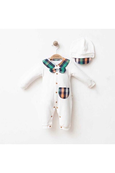 DIDuStore Coşay Baby Boys 9-12-18 Months Plaid Pocket Jumpsuit