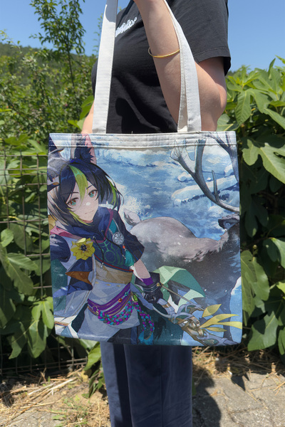 ZipZap Tighnari Genshin Impact V1 Double-Sided Canvas Print Tote Bag Anime Bag