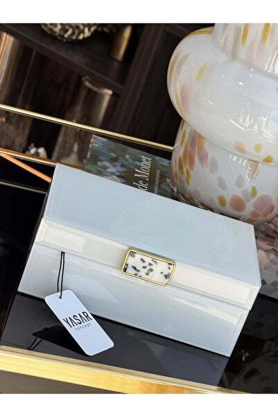 YASAR CONCEPT Presley Glass Box White