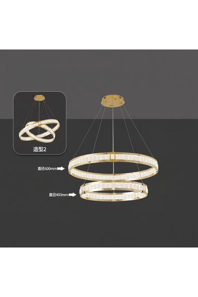 DIGITAL Merchandise Candelabru Cristal, LINDERHOF Magno, 61W, Diametru 60cm, Lumina Rece/Calda/Neutra, Auriu, Inaltime Reglabila