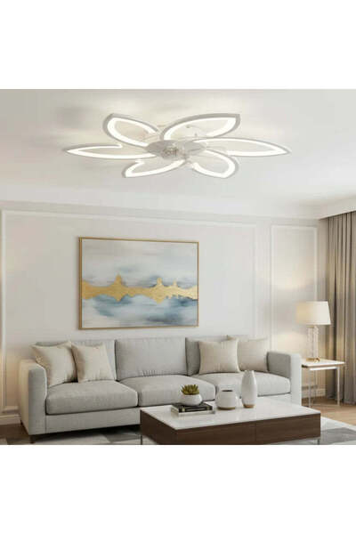 OEM Lustra LED Ventilator ANEMO cu Telecomanda, 36W, D76.5cm, Lumina Rece/Neu...