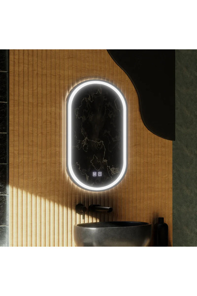OEM Oglinda LED Ovala, 45x65cm, Velara Touch, Sistem Dezaburire, Dimabila