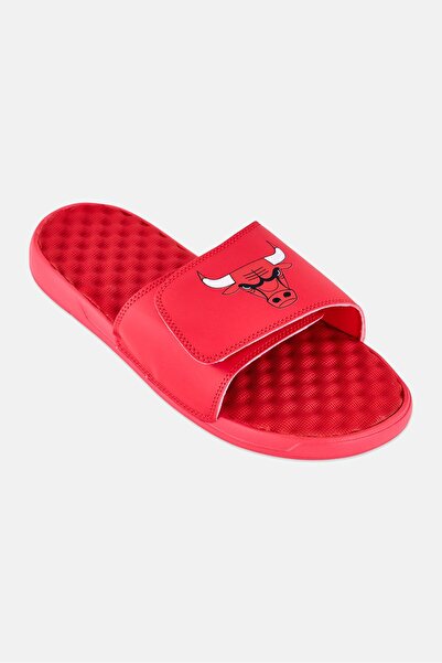 iSlide Men Chicago Bulls Slip On Slides, Red