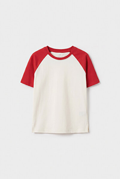 TOMMY LIFE Ecru-Fiesta Standard Fit Raglan Sleeve Girls' T-Shirt - 75180