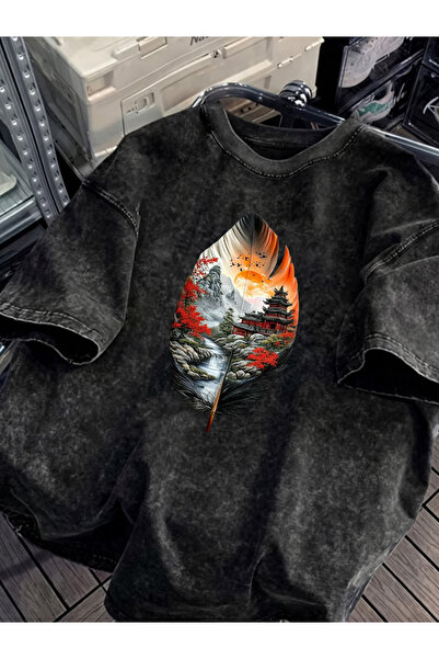 Pink Sky Unisex Oversize Vintage Washed Street Style Μόδα του δρόμου Βαμβακερ...