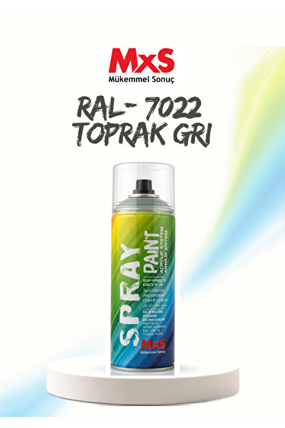 MxS RAL 7022 Toprak Gri Akrilik Sprey Boya 400 ML