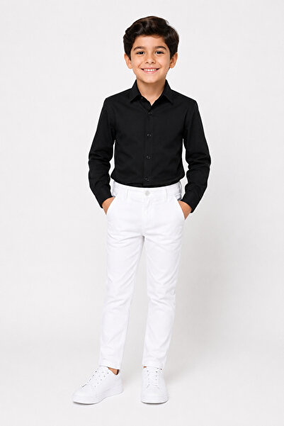 tinytrends Erkek Çocuk Okul Gömlek Gabardin Pantolon Kombini Yeni Sezon Okula Dönüş