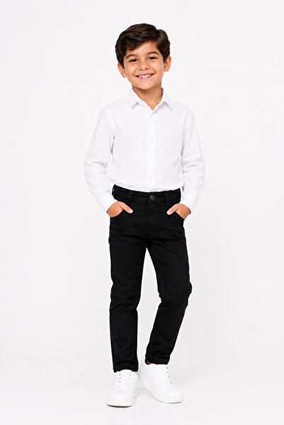 tinytrends Erkek Çocuk Okul Gömlek Gabardin Pantolon Kombini Yeni Sezon Okula Dönüş