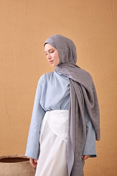 Silk Home Naia Cotton Shawl Aris Dark Gray