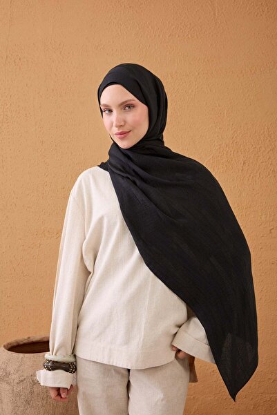 Silk Home Naia Cotton Shawl Lyra Black