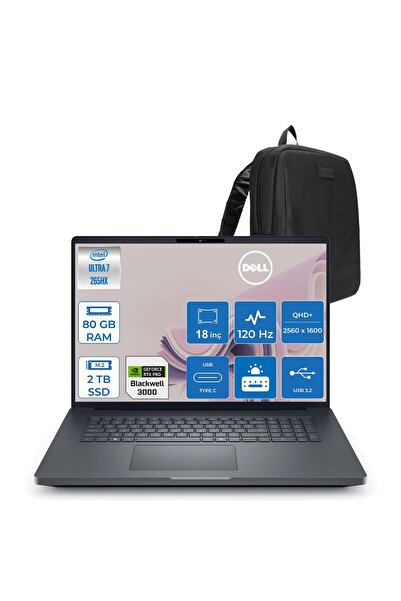 Dell Pro Max 18 Plus Intel Core Ultra 7 265HX 80GB Ddr5 2tb SSD Rtx Pro 3000 ...