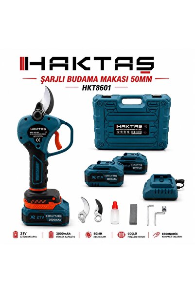 HAKTAŞ HIRDAVAT ŞARJLI BUDAMA MAKASI 50MM