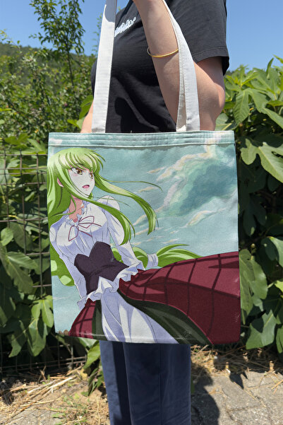 ZipZap Code Geass V1 Geantă de pânză cu imprimare față-verso, pentru vară și ...