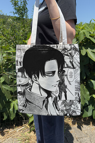 ZipZap Levi Ackerman V5 Summer Winter Double-Sided Canvas Print Tote Bag Anim...