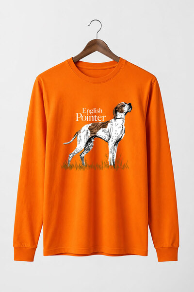 The Baski تي شيرت Hunting Avcılık English Pointer Av Dog مطبوع عليه 100% قطن،...