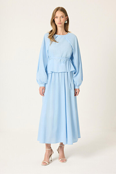 Touché Privé Linen Bluz Skirt Suit