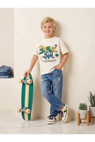 Jack Lions Boy's Distressed Detailed Denim Trousers