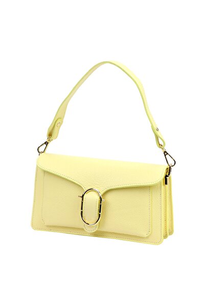 Luka LEATHER HANDBAG 26-126 DOLLARO pastel yellow