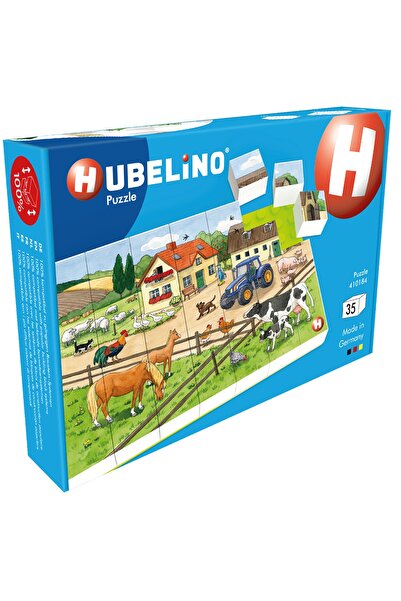 Hubelino Puzzle blocuri de constructie, Hubelino, Ferma, +4ani, Multicolor, 3...
