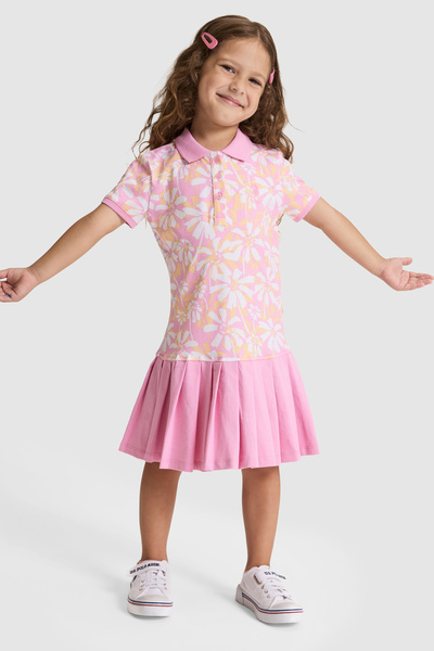 U.S. Polo Assn. Girl's Fuchsia Knitted Dress 50325659-Vr023