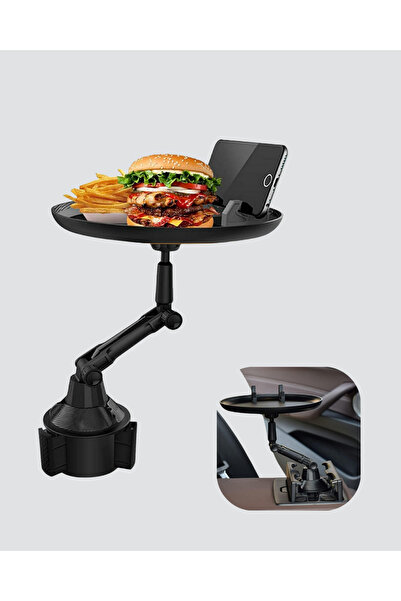 ZERO LAND Nhr-Hlss 360 °   Rotating Car Cup Holder Tray with Large Food Space...