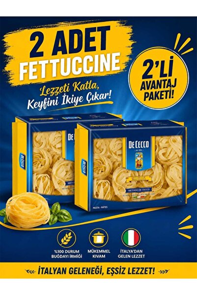 DİĞER1111 Fettuccine (FETTUCİNİ) Makarna 500 Grx 2'li
