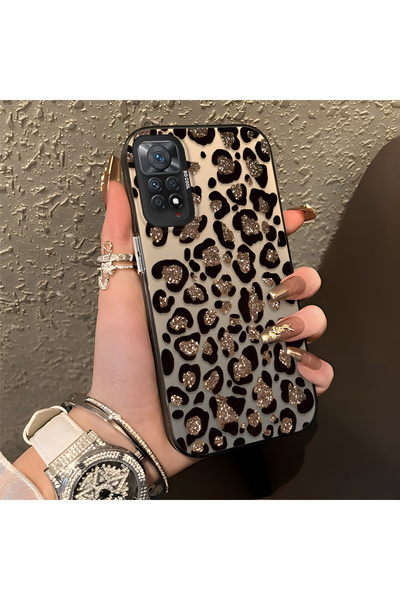 Redmi Note 11 Pro 4G/5G Uyumlu Leopar desenli şık darbeye dayanıklı telefon kılıfı