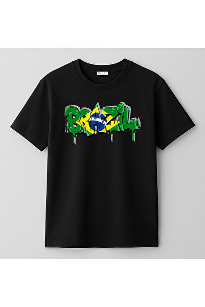 BLITZIST Brazil - Brazil Patterned Design Printed T-Shirt (Ages 4-13)