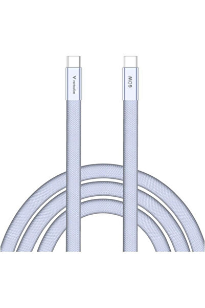 Verbatim Καλώδιο USB 2.0 USB-C Αρσενικό - USB-C 60W PD Μωβ 1.2μ 30275