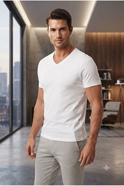 Eros V-neck 100% cotton men's 2-pack t-shirt thclvrs