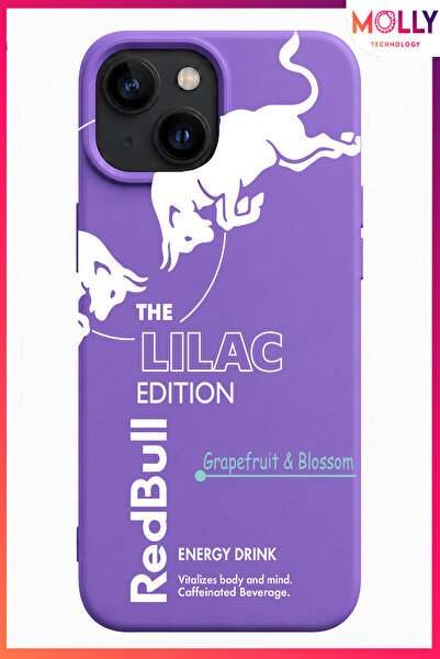 Molly iPhone 15 PLUS İçin Lavanta Redbull The Lilac Edition Desenli İçi Kadif...
