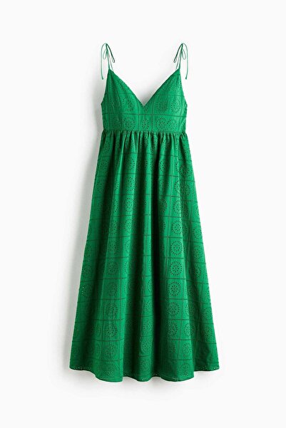 H&M Tie-strap broderie anglaise dress
