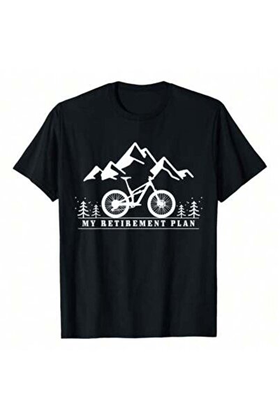 4CR تي شيرت Bike My Retirement Plan Retired Mountain Biker MTB، مصنوع من القط...