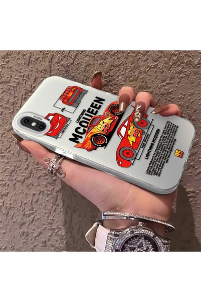 SLIMFELT iPhone X/XS Uyumlu Havalı kırmızı spor araba desenli kılıf