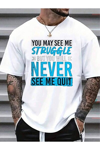 29CUN Men'S Relaxed Oversized Tee - "You Might Challenges, But You'Ll Never W...