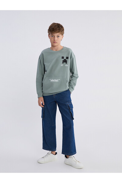LC Waikiki Two Mt Shop Quality Lcw Kids Indigo Loose Fit Boys Cargo Jean Pants
