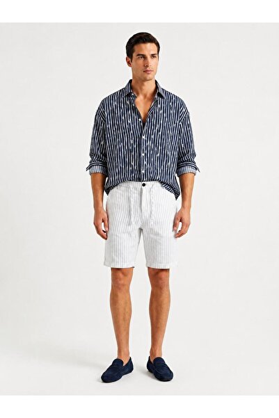 Volans Moda Cotton Striped Textured Shorts
