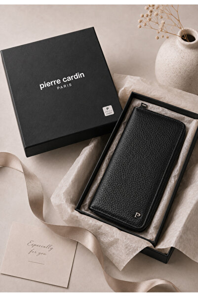 Pierre Cardin Floater Black Men's 100% Genuine Leather Vertical Wallet Card H...