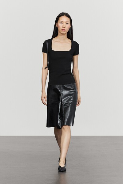 Massimo Dutti Kare yaka kısa kollu t-shirt
