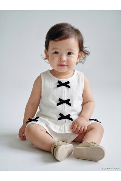 LC Waikiki Two Mt Shop Quality Baby Girl Set with Bow Detail
