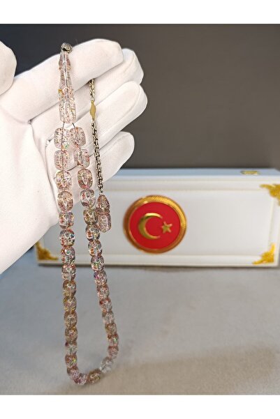 HALİL KOÇAK Silvery Aircraft Glass Praying Beads New Model