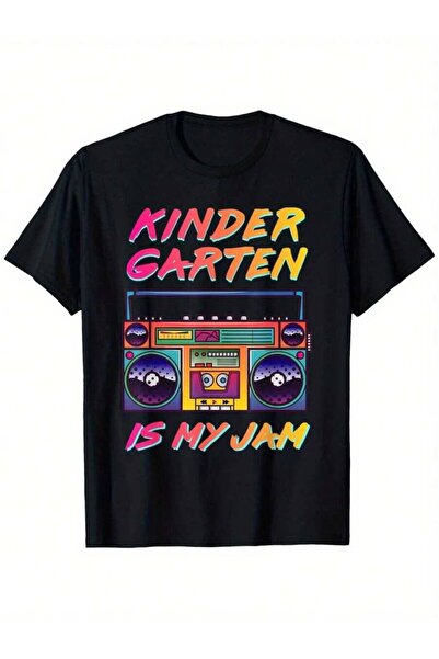 21JNRY تي شيرت بأكمام قصيرة للجنسين من Kindergarten Teacher 80's 90's Back To...