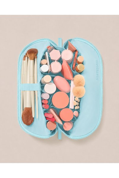 The Sleep Deep Premium Leather Makeup Bag - Cosmetic Bag & Travel Makeup Bag