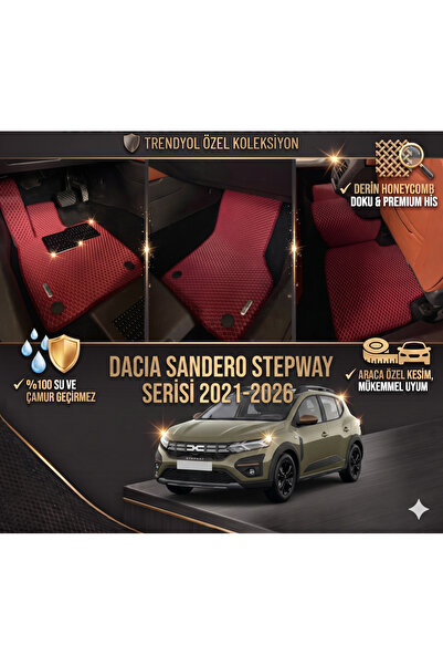 8D OTO PASPASI DACİA SANDERO STEPWAY SERİSİ 2021 - 2026 PREMİUM ARACA ÖZEL EV...