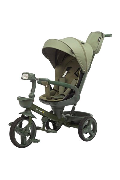 L-Sun Reversible tricycle SL07 dark green, with sleeping position, rubber whe...